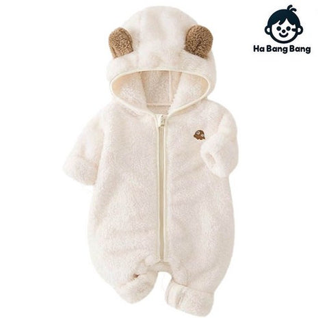 Нярайн баавгай загвартай дулаан комбинзон [шаргал өнгө]