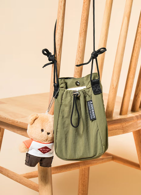 Khaki нарийн оосортой цүнх