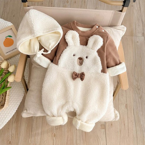 Cloud Sun Нярай хүүхдийн дулаан комбинзон малгайны хослол