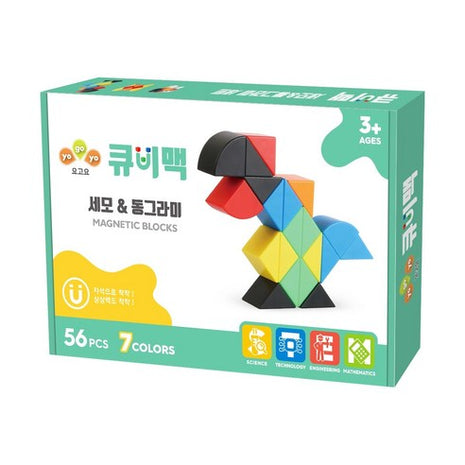 Yogoyo CubiMag дугуй, гурвалжин хэлбэрийн соронзтой блок 56ш