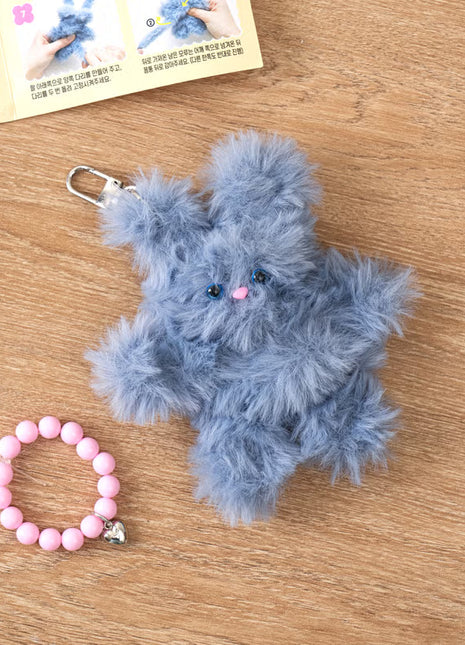 Хөх минк үстэй хүүхэлдэйн түлхүүрийн оосор [өөрийн гараар хийх]