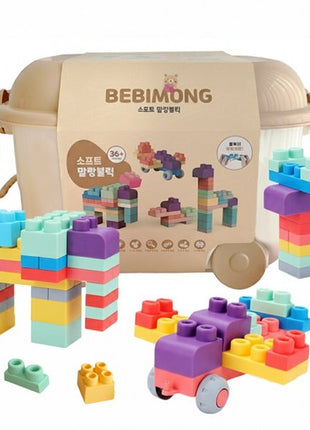 Bebimong Том хэмжээтэй зөөлөн эвлүүлдэг блок тоглоом 80ш