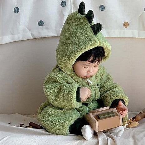 Динозавр загварын нярай хүүхдийн өвлийн дулаан жампсют