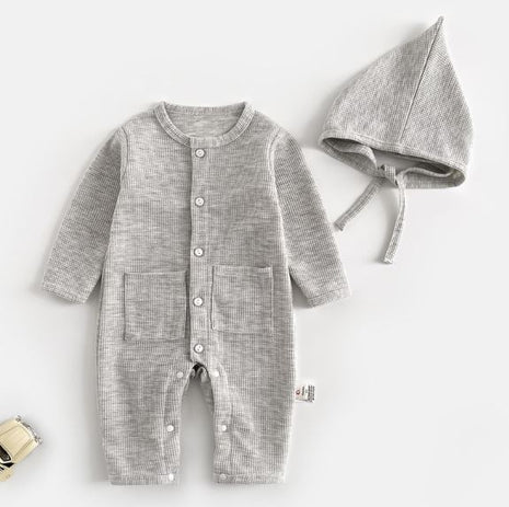 CloudSun Хавар/намрын нярайн комбинзон + малгай