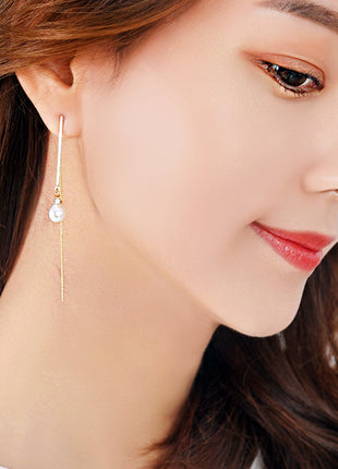 Урт гинжин загвартэй сувдан ээмэг 2 төрөл