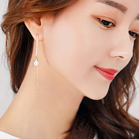 Урт гинжин загвартэй сувдан ээмэг 2 төрөл